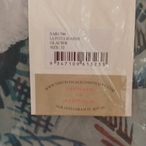 Critical Slide Society Men's Beach Shorts-La Punta Boardie- Glacier -Blue - Picture 3 of 4